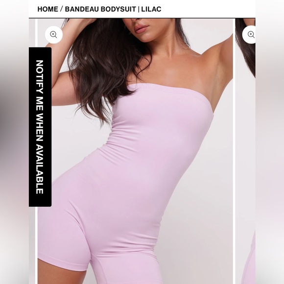 SOLD OUT SASKI BANDEAU BODYSUIT IN LILAC TROPICANA COLLECTION - Picture 2 of 2